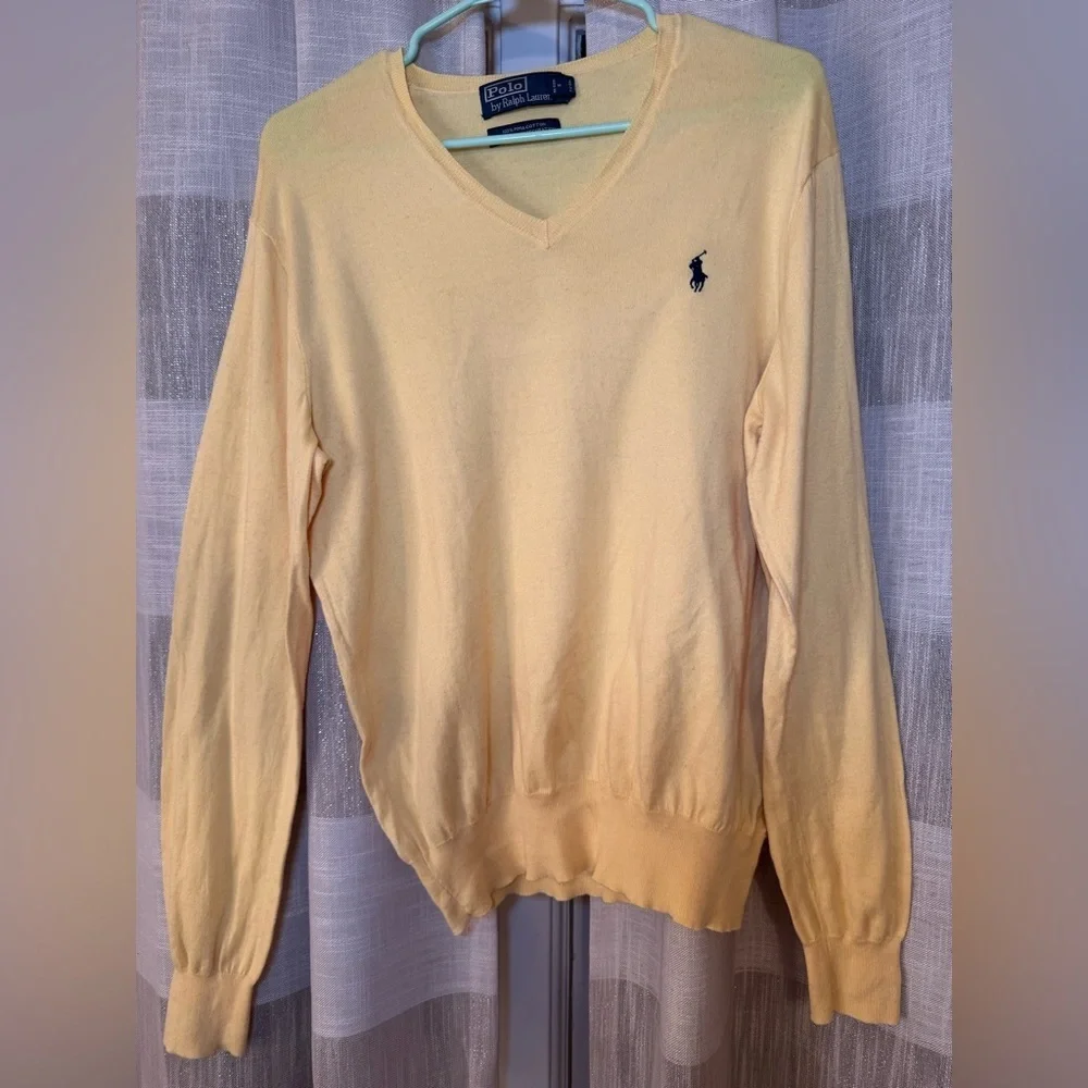 Ralph Lauren Light Yellow Pima Cotton Sweater